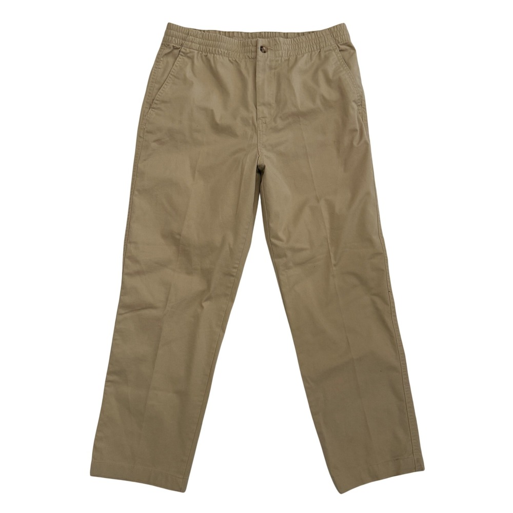 Polo Ralph Lauren Boys Tan Chino Pants Elastic Waist Khaki Trousers Size 20